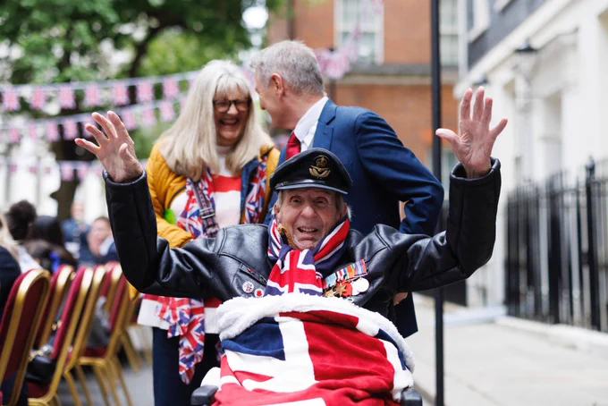 Prime Minister Keir Starmer and his wife Victoria Starmer host a street party outside 10 Downing Street to celebrate the 80th anniversary of VE Day.