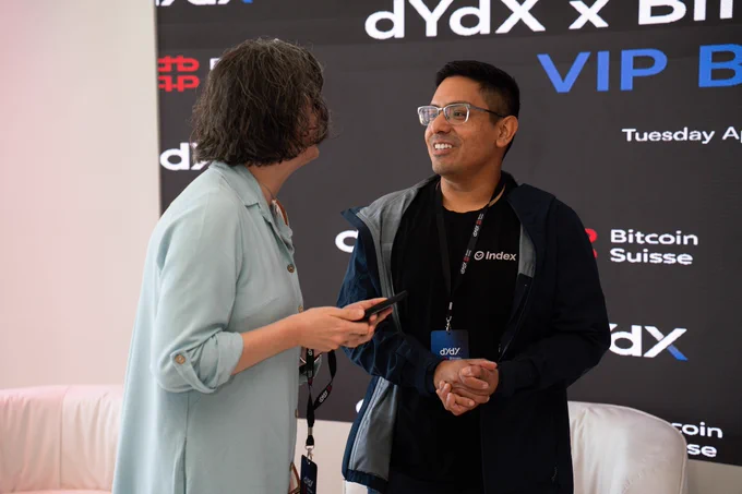 Uwe Cerron of Traders Guild with DYDX, Bitcoin Suisse and LTP at Token2049 Dubai