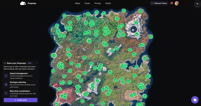 Dropmap map page.