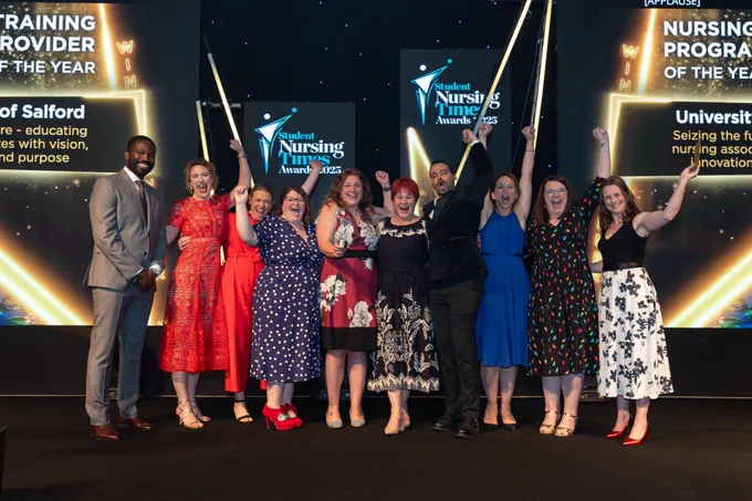 Winners of Nursing Associate Training Programme Provider of the Year, University of Salford.