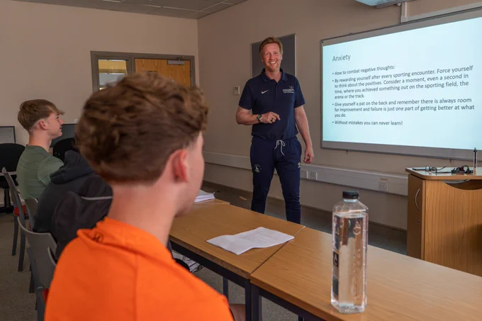 Ian Clark, Teaching in Classroom at Hartlepool College of Further Education. Credit HCFE