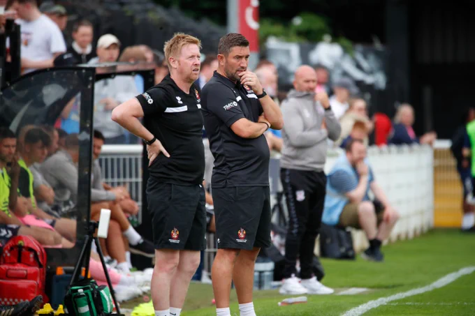 Ian Clark and Graeme Lee at Spennymoor. Credit: David Nelson (Spennymoor Town FC)