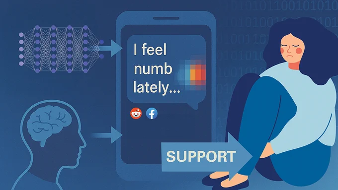 Researchers have developed a deep learning model to detect mental health symptoms and risk factors on social media. They say it could assist individuals and provide population-level data to help public health professionals and policymakers make informed decisions.