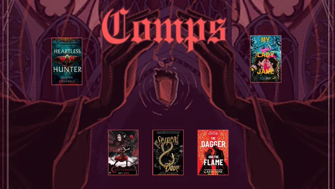 Hovering hands with illustrations of my comps