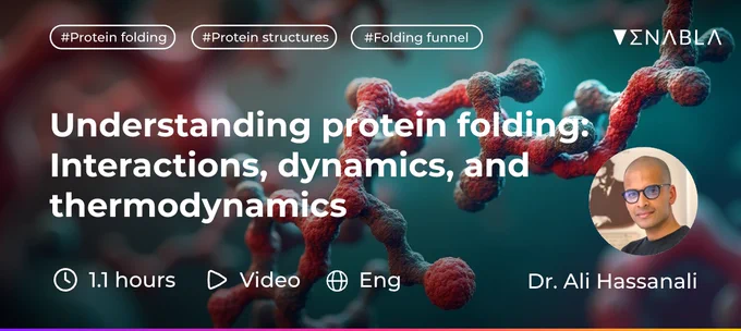 The ICTP diploma program lecture "Understanding Protein Folding: Interactions, Dynamics, and Thermodynamics" by Dr. Ali Hassanali is on Enabla in Open Access! Video, English, 1.1 hours