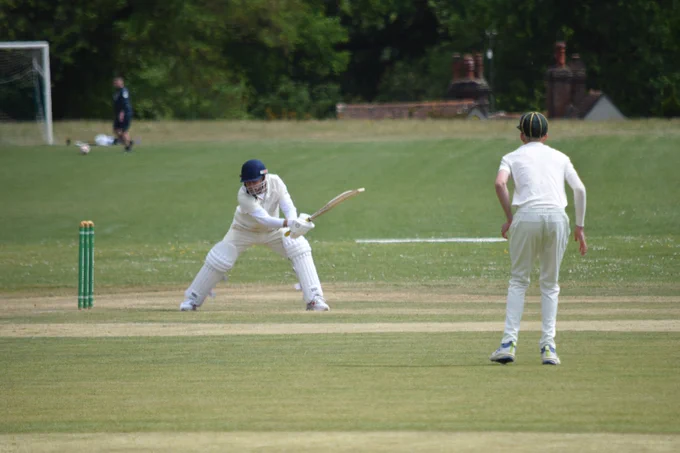 Ben swings for the ball