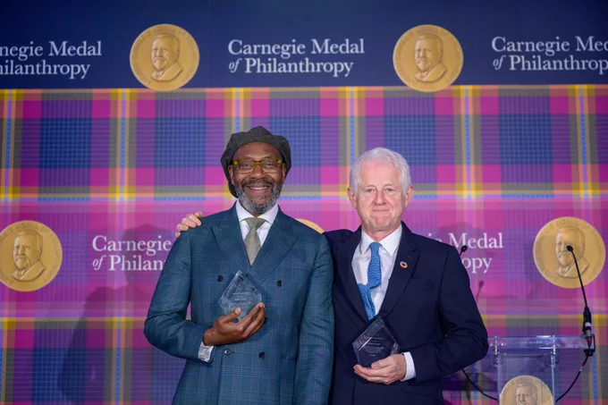 Sir Lenny Henry and Richard Curtis CBE