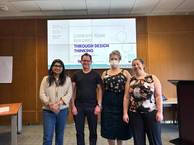 Staff team posing after a completed workshop