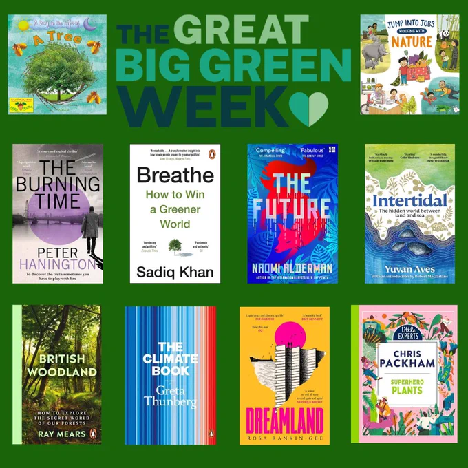Image description: Some front covers of some of our adult and children's books including Working with nature by Kay Barnham, The burning time by Peter Hanington and British woodland by Ray Mears.  