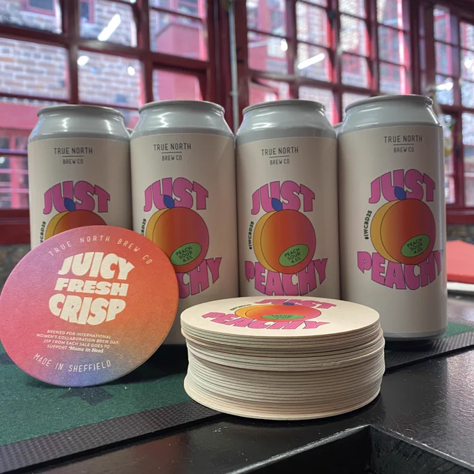 Just Peachy cans for #IWCBD25 from True North