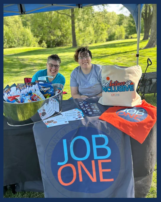Candy & Arthur are working the Job One sponsored hole at the Blue Springs Chamber of Commerce Golf Tournament