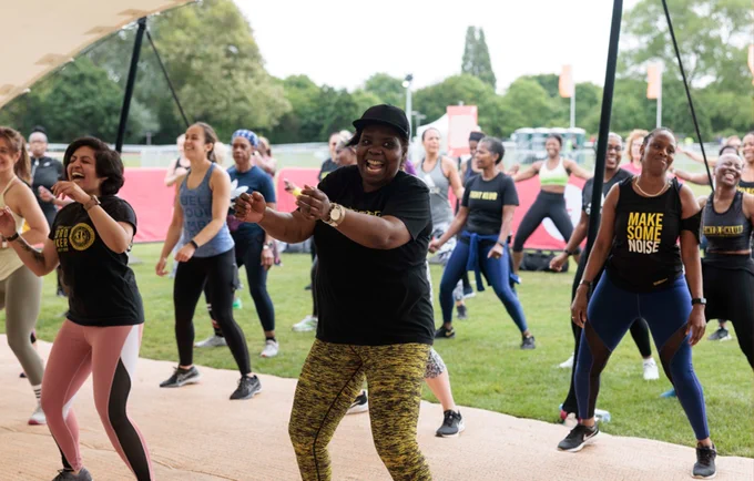 A fitness session at Hackney Moves Festival