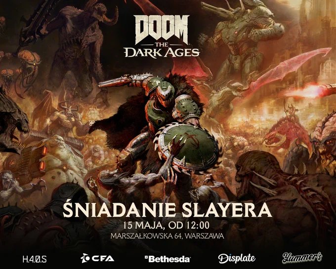 DOOM: The Dark Ages - Śniadanie Slayera

15 maja, od 12:00
Marszałkowska 64, Warszawa