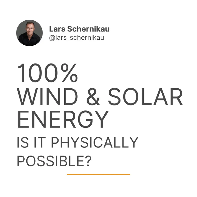 “wind and solar  energy is the future ”
That’s the story we’ve been sold 
But the physics and the data say something very differ
