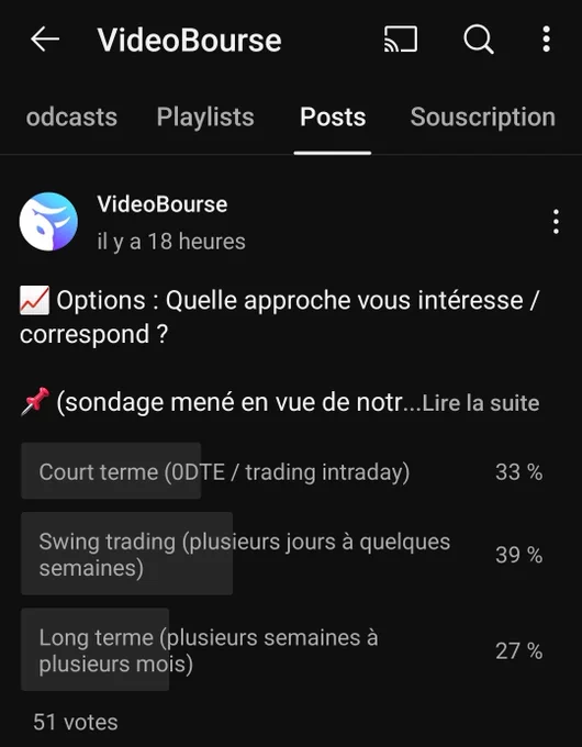 Sondage formation options - La Structure par VideoBourse - Youtube