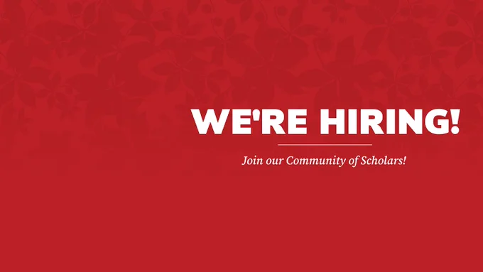 We are hiring! Join our community of scholars!