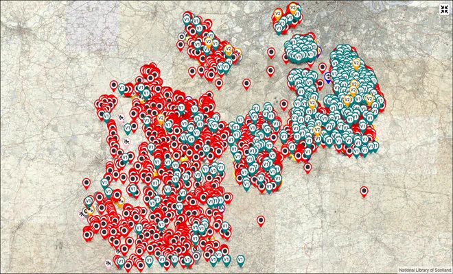 Surrey ww2 bomb map