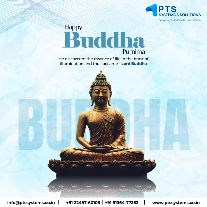 A Buddha Purnima twitter post with Lord Buddha's Idol. 