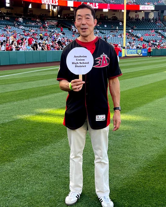 teacher on baseball field 