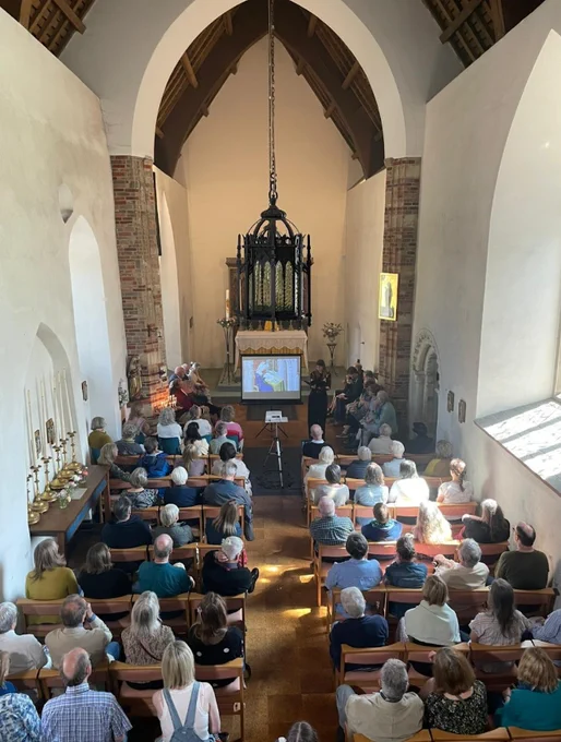 St Julian's Church filled to the bring as Hetta Howes delivered the Julian Lecture 2025