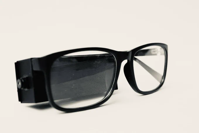 Hapware glasses on a beige background