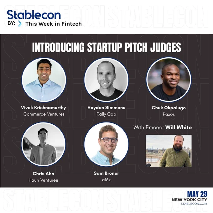 Stablecon 2025 Startup Pitch judges announced! 