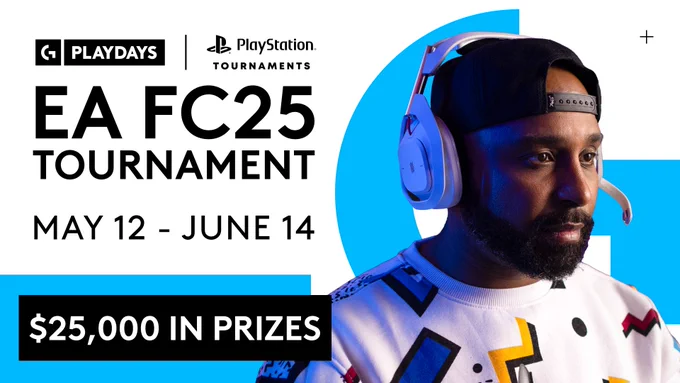 Logitech G PLAYDAYS | PlayStation Tournaments

EA FC25 Tournament
May 12 - June 14

$25,000 in prizes

A photo of content creator, Techniq, wearing an ASTRO A50 X is on the right side of the image.