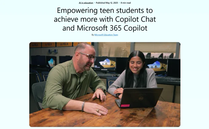 Picture of teacher and student