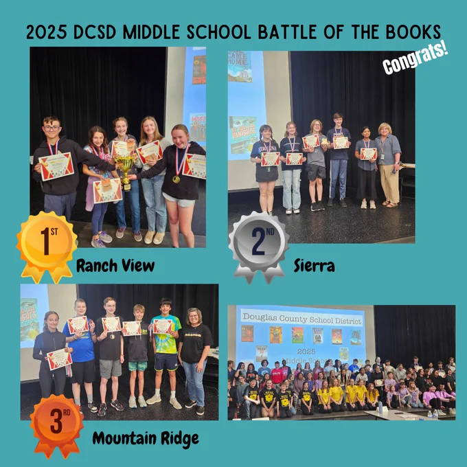 Congratulations to all the middle school students who competed in the DCSD Battle of the Books! 