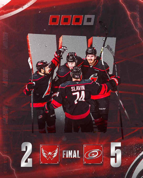 Canes beat the Caps 5-2 