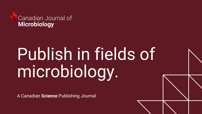 Social card promoting journal scope for the Canadian Journal of Microbiology.