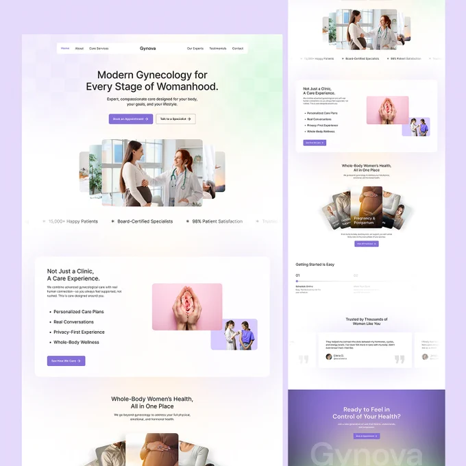 🔍 Focused on:

Empowering UX

Human-first messaging

Whole-body wellness approach

Trust-building visuals and flow

This isn’t just a clinic—it’s care, elevated.