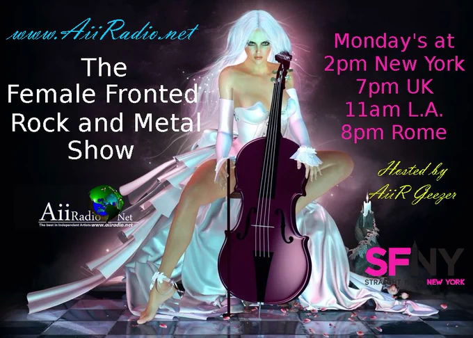 The Female Fronted Rock and Metal Show https://aiiradio.net #AiiR #twitchstreaming
This Monday, May 26th at 2pm NYC • 7pm UK • 11am L.A. • 8pm Rome • 9pm Helsinki 🕑
We're thrilled to present the AiiRadio Premiers of Screaming Echoes and Gabrielle de Val plus excellent new sounds by Moonlight Haze, All For Jolly & Rubi Ate The Fig!
We're also featuring fabulous music from the likes of Vandroya, Next Deed ft. Cindy Gomes, Shiva May Care, Your Screaming Silence, KiaRa, Death by Overkill, Mindmaze, Scarlet Rain, Imaginature, Karen Harding, SynlakrosS, Onyria, Inner Blast, Tori Lamour, DiGregorio, Sheltered Sun, The Flying Caravan, Scarsun, Street Lethal, A Crime Called..., Viper Arms, The Sunrise, Queen of Distortion, Her Alone, Jonathan Young ft. Lauren Babic and RichaadEB and more extraordinary independent artist from around the globe! 👊
Join the bedlam and chaos that is the AiiRadio.net #Chatzone: https://chat.aiiradio.net/
Check the showtime in your area here: https://www.time.is/