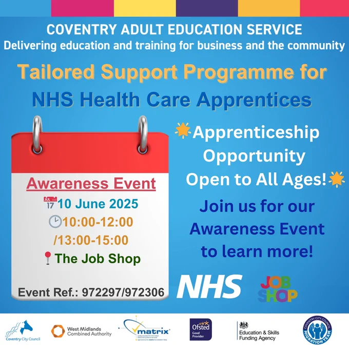 NHS apprenticehship awareness event 10 June 2025