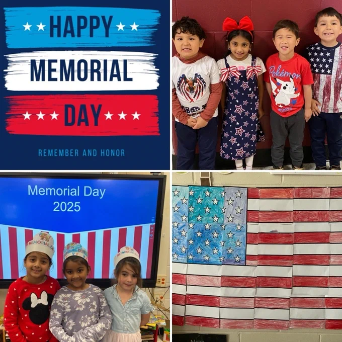 People wearing red, white and blue outfits