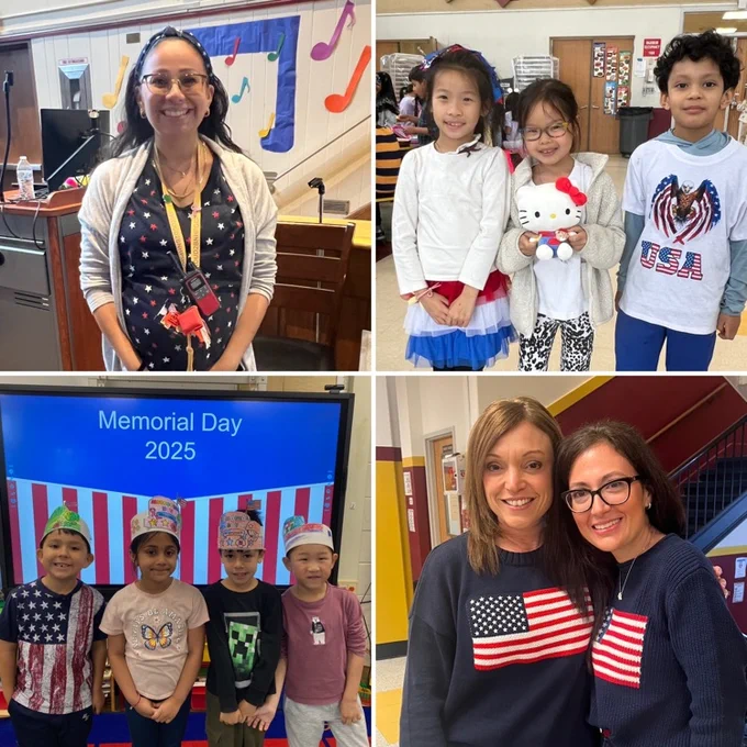 people wearing red, white and blue outfits