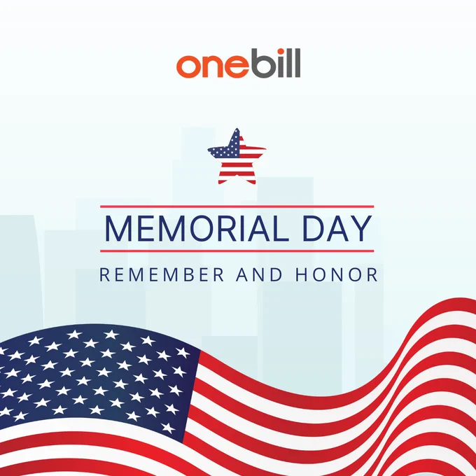 On this day of remembrance, OneBill extends heartfelt gratitude to the heroes who gave everything. May their legacy live on in our freedom. #MemorialDay