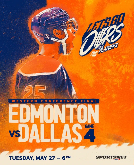 Oilers game graphic with a photo of Darnell Nurse 