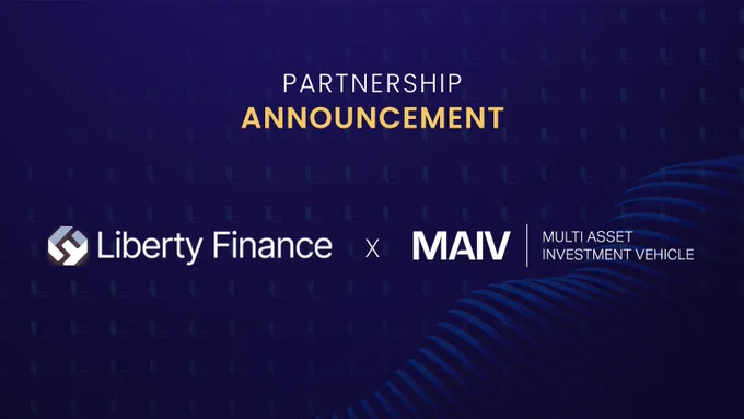 Thrilled to announce MAIV and Liberty Finance are partnering to explore on-chain credit funds, seamless fiat↔crypto rails, AI-powered yield optimization & RWA-backed liquidity.
