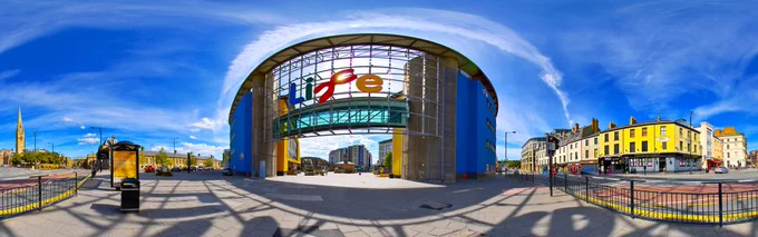 Panoramic photo of the Life Sciences Centre.