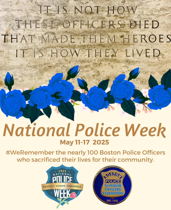 Today is Police Memorial Day and #WeRemember the nearly 100 Boston Police Officers who sacrificed their lives for their community. Please take a moment to remember & thank them for their courage 🙏💙.