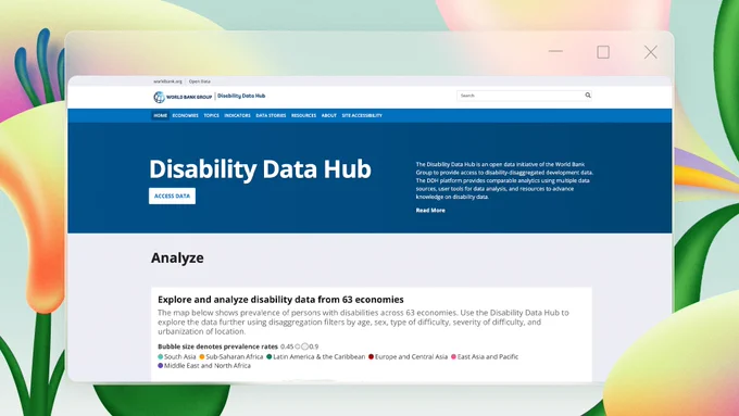 An image showcasing World Bank's Disability Data Hub. 