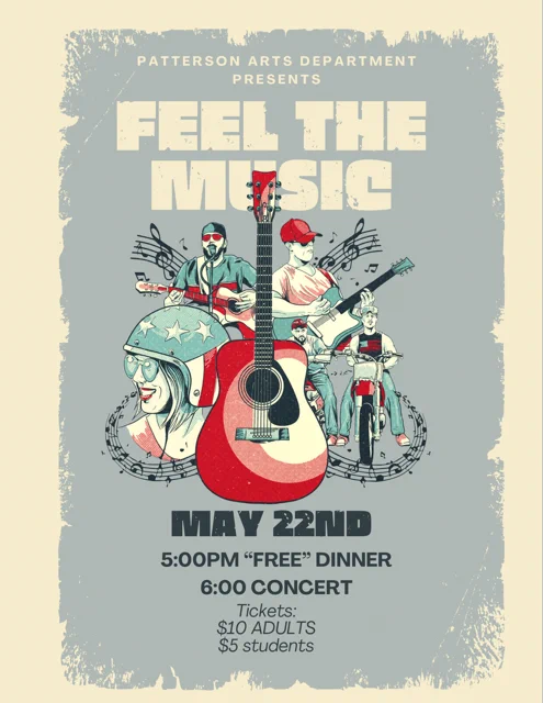 spring arts Feel the Music 5pm dinner with 6pm Concert 