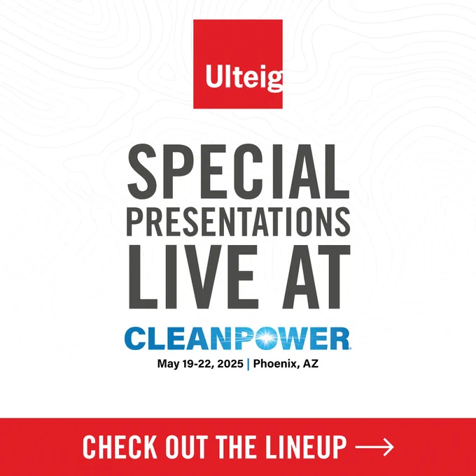 Ulteig's special presentations Live at CLEANPOWER May 19-22, Phoenix AZ. 
Check out the Lineup