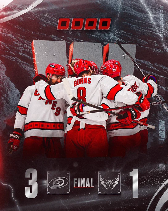 Canes beat the Caps 3-1 