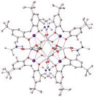 The synthesis, structures and magnetic properties of a heterometallic tricapped trigonal prism [MnIII3Na6] and a related heterometallic tetracapped square prism [MnIII4MnII2Na6] are reported.

