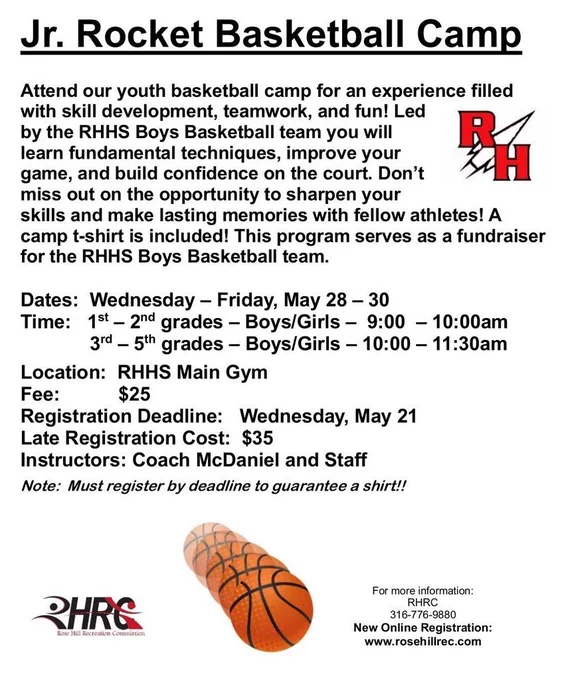 Junior Rocket camp flyer.