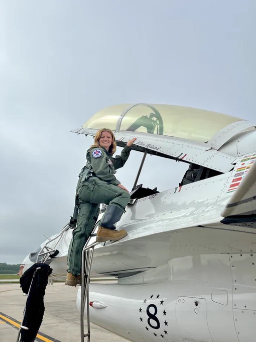 Ellie Hyland took flight today out of Joint Base-MDL as the USAF Thunderbird Team's Hometown Hero!
