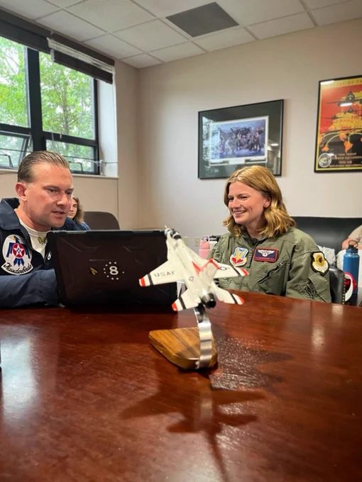 Ellie Hyland took flight today out of Joint Base-MDL as the USAF Thunderbird Team's Hometown Hero!