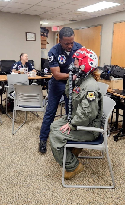 Ellie Hyland took flight today out of Joint Base-MDL as the USAF Thunderbird Team's Hometown Hero!